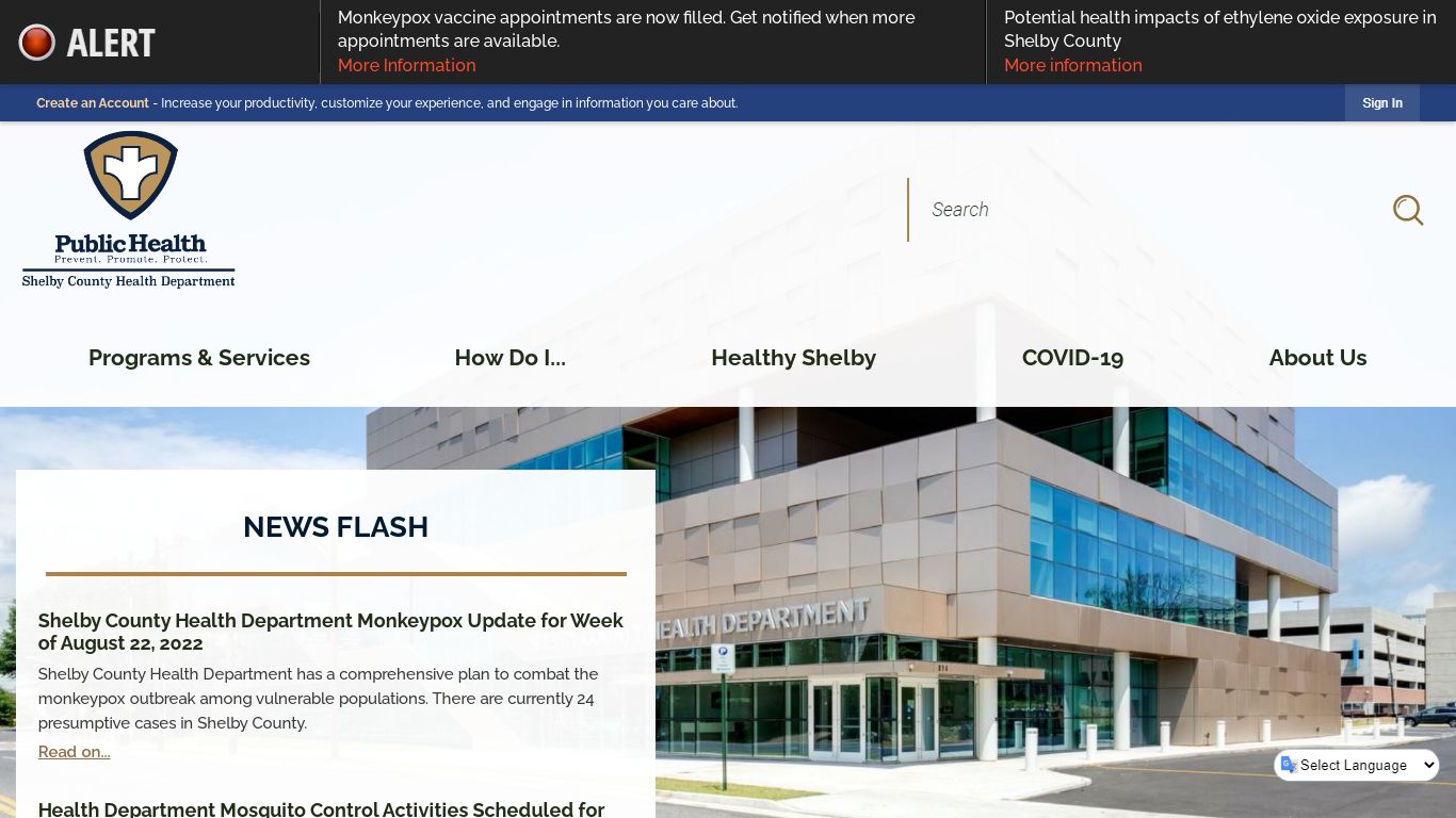 Shelby County Health Dept., TN | Official Website